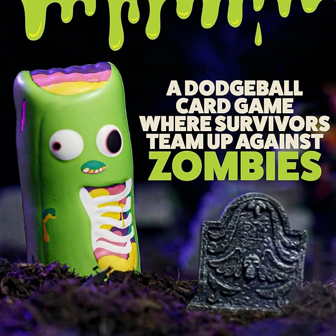 Exploding Kittens Zombie Burrito 3-6 Players - Ages 7+ - 15 Minutes to Play - Dodgeball Zombie Card Game - Party Game, Family Game Night, Kid and Adult Card Game