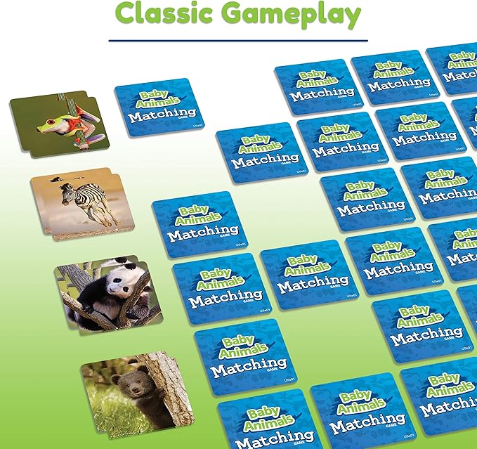 Wonder Forge Baby Animals Matching Game - Engaging Memory Booster | Age 3 to 5 | Fast-Paced, Fun & Educational | Ideal Gift for Easter