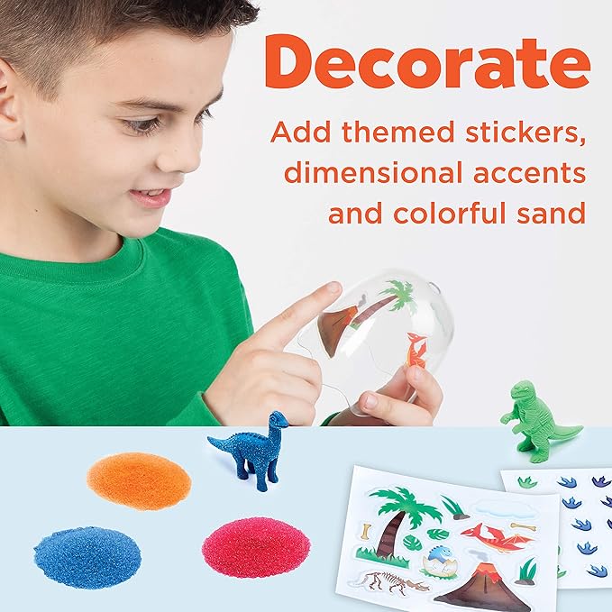 Creativity for Kids Mini Garden Dinosaur: Terrarium Kit for Kids - Dinosaur Crafts for Boys, Dinosaur Toy and Science Kit for Kids, Spring Crafts (Ages 6+)