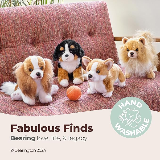 Bearington Sadie Cavalier King Charles Spaniel Plush Stuffed Animal Puppy Dog, 13 inch, for Ages 3-14