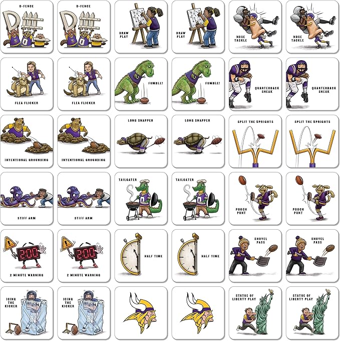 YouTheFan NFL Officially-Licensed Memory Match Game - Humorous, Team-Specific, Original Hand-Drawn Artwork, Fun for the Whole Family, for Fans Young and Old