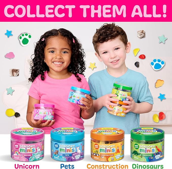 Creativity for Kids Sensory Minis Unicorn Kit | Cloud Clay Sensory Toy for Kids | Spring Crafts | Mess-Free, Screen-Free Travel Activity for Kids (Ages 3+)