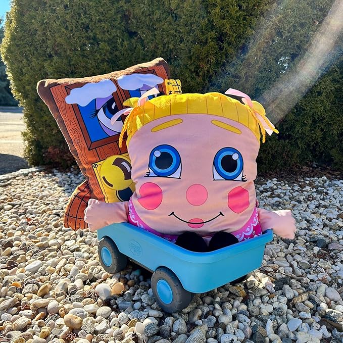 Sweetie Pie Dreams Plush -2-in-1 Toy & Pillow, 80s Nostalgic Plush Pal Reimagined, Soft Stuffed Rectangular Character, Nap-Play Design