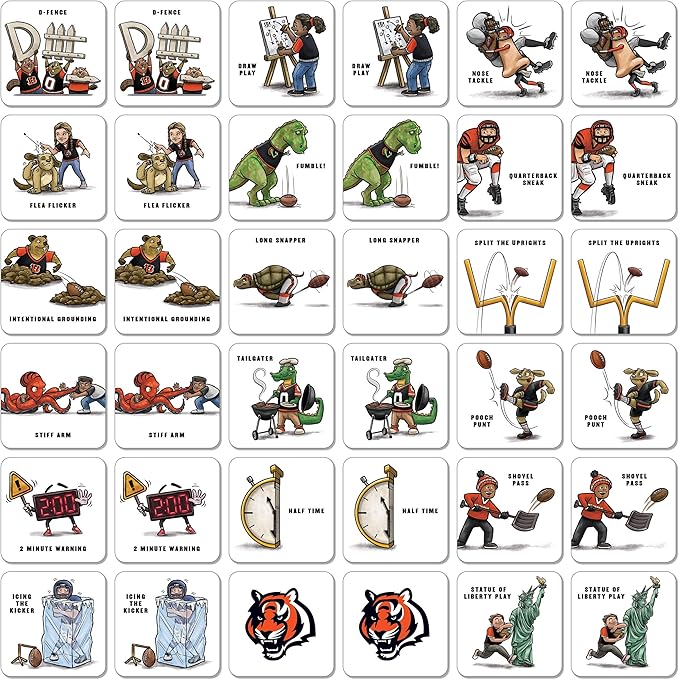 YouTheFan NFL Officially-Licensed Memory Match Game - Humorous, Team-Specific, Original Hand-Drawn Artwork, Fun for The Whole Family, for Fans Young and Old
