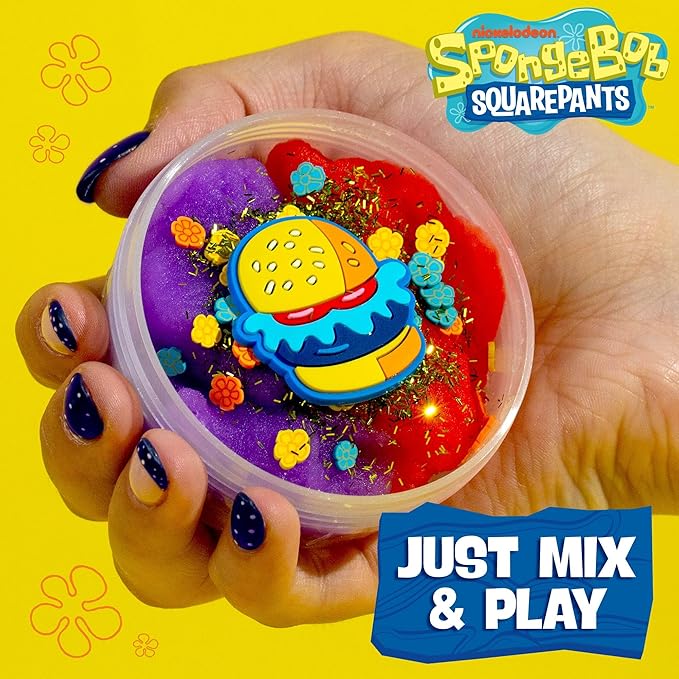 Spongebob Squarepants™ SLIMYGLOOP Mix’EMS – Patrick’s Triple Gooberberry Surprise, Sherbert-Scented Cloud Slime with Mix-Ins