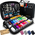 Vellostar Sewing Kit for Adults & Beginners – Portable Needle & Thread Travel Kit w/ 24 Thread Colors, Needles, Scissors & Tape Measure for Emergency Clothing Repairs, Buttons, Hemming & Home Mending