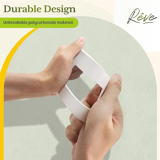 TG Screwless Decorator Wall Plates Child Safe Outlet Covers, Size 1-Gang 4.50" H x 2.75” L, Unbreakable Polycarbonate Thermoplastic, UL Listed, Glossy, White (10 Pack)