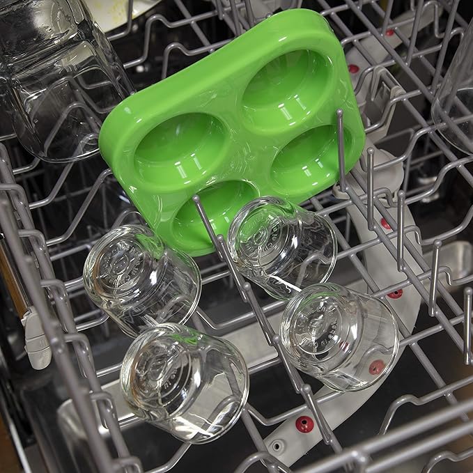 Glass Baby Food Storage Containers w Write What You Want Lids (12 Pk) - 2oz Jar Includes Lids, Storage Tray, Dry-Erase Marker - Microwave, Freezer, Dishwasher Safe - BPA & Phthalate Free