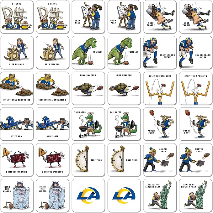 YouTheFan NFL Officially-Licensed Memory Match Game - Humorous, Team-Specific, Original Hand-Drawn Artwork, Fun for the Whole Family, for Fans Young and Old