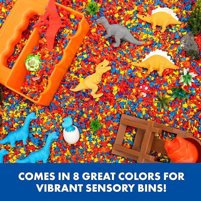 Educational Insights Pluffle® Mini 8-Pack - Sensory Bin Foam Set, No Mess Alternative to Sand Toys & Slime for Toddlers at Home or in the Classroom, Fun Sensory Table Filler, Gift for Kids Ages 3+