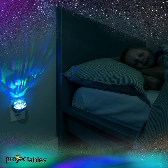 Projectables Northern Lights LED Projection Night Light with Moving Atmospheric Effects, 30404, Aurora Borealis Motion Effects Project Onto Wall and Ceiling