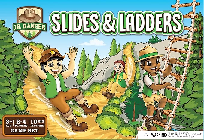 MasterPieces - Jr. Ranger - Slides & Ladders Family Board Game for Kids