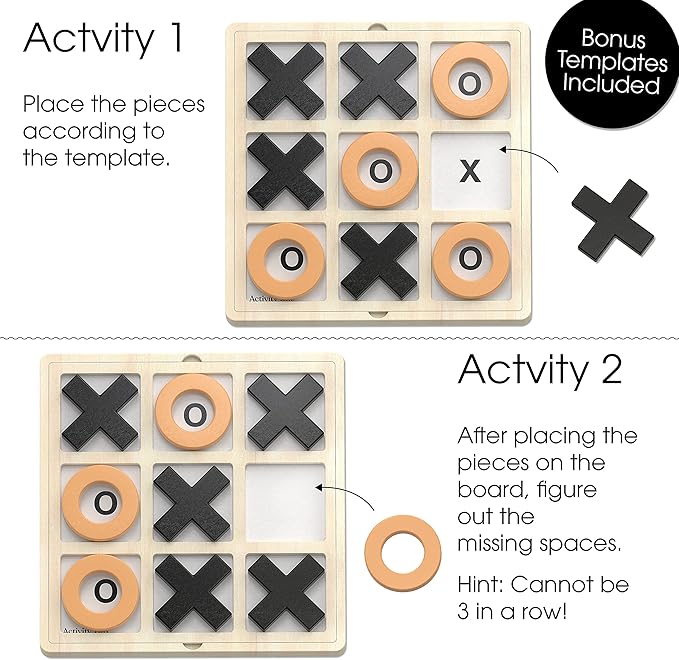 Keeping Busy Tic Tac Toe with Templates Dementia Activities for Seniors Games for Dementia Seniors Alzheimers Activities Alzheimers Products for Elderly Games for Seniors Gifts for Elderly Women & Men