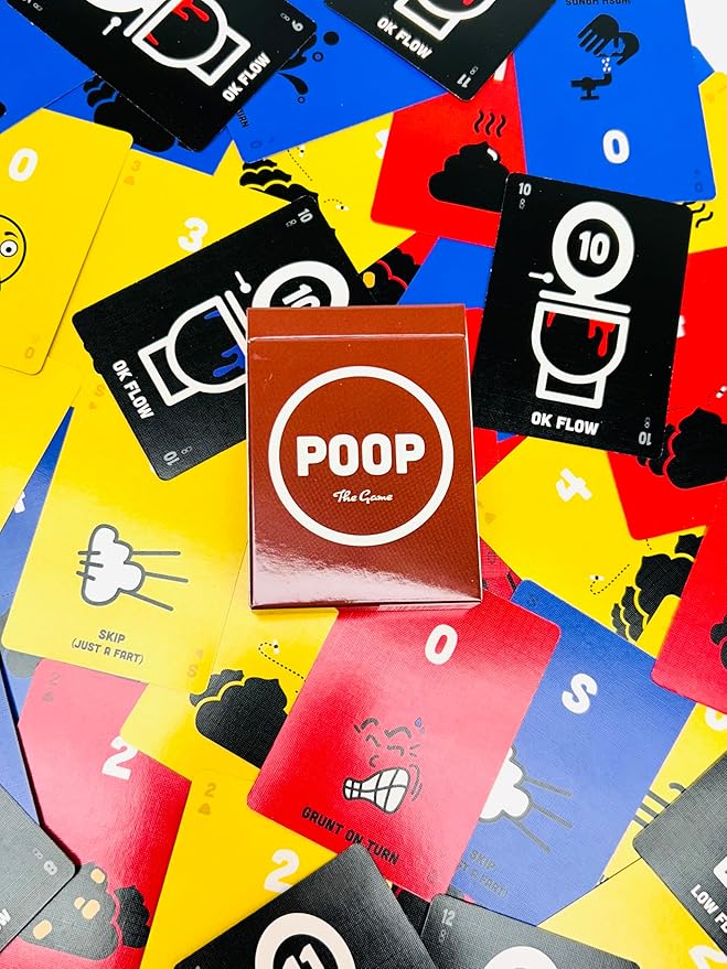 Breaking Games Poop The Game - Hilarious and Family-Friendly Card Game for Kids Ages 6 and Up - Perfect for Game Night and Parties - 2-5 Players - New Edition!