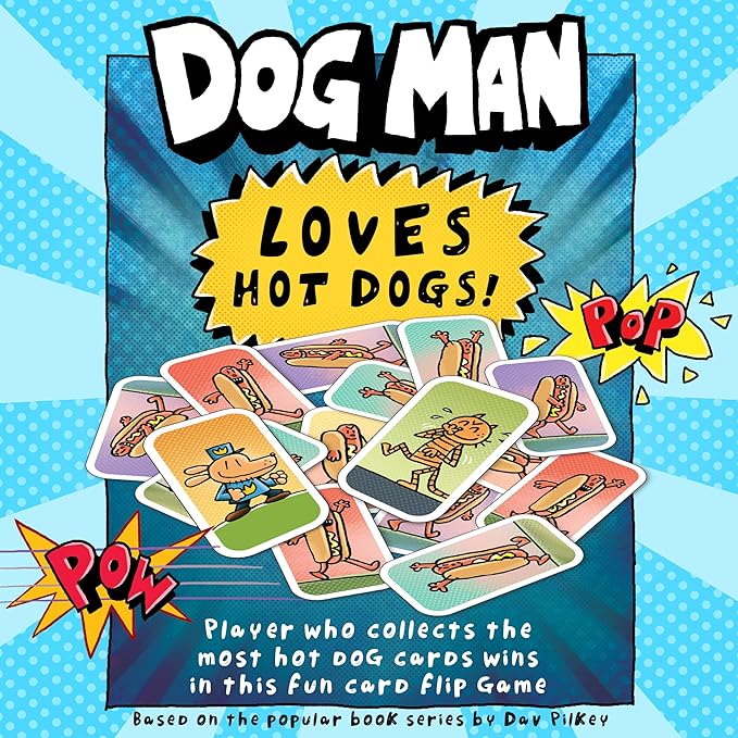 University Games Dog Man Hot Dog Card Game in a Tin , The Fast and Frenzied Collection Game for Kids Featuring Art from the Dog Man Books by Dav Pilkey, for Players Ages 6 and Up