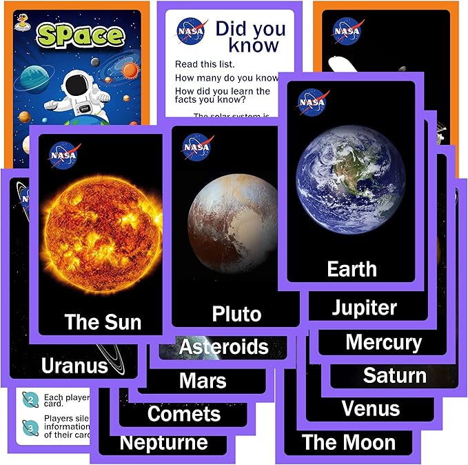 Solar System Planets Toys for Kids, STEM Educational Sensory Toys for Autistic Children Non-Toxic, Space Astronaut Slime Ball Alien Monster Toy Set with Mesh Storing Bag for 3-5-8-10 Boy Girls