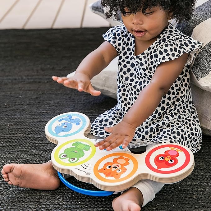Baby Einstein Magic Touch Wooden Drum Musical Toy, Ages 6 Months Plus (Pack of 2)