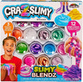 CRA-Z-Slimy Slimy Blendz Premade Slime Set, 12 Rainbow Slime Cans with Foam Beads, Sequins & Clear Beads, Sensory Mixing Kit for Kids Ages 6+