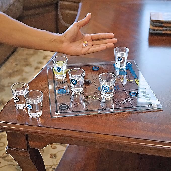 Shooters & Ladders Drinking Game - Fairly Odd Novelties - Fun Shot Glasses Party Game Gift Set