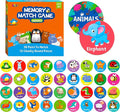 SpriteGru Memory Matching Game, 72 PCS Animal Matching Cards for Toddlers 36 Pairs Memory Cards for Preschool 4 5 6 Years Old