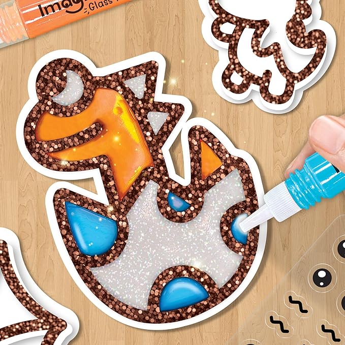 Imagimake DIY Jelly Stickers – Dino | 25+ Sticker Templates, Glass Paint | Arts & Crafts for Kids 4-6| Kids Activities | Toddler Girl Toys | Birthday Gift for Girls & Boys Age 3,4,5,6,7 Years Old