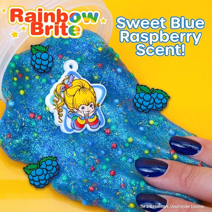Rainbow Brite Scented SLIMYGLOOP Mix'Ems, Blue Raspberry Glitter Slime with Add-Ins