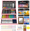 Soucolor Mother Day Birthday Gifts, Art Kits Art Sets, Aesthetic Cute Preppy Stuff Art Supplies, 192-Pack Deluxe Drawing Stuff with Acrylic Pad, Watercolor Book and Sketch Book, Canvases, Brushes