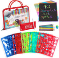 Kipipol 63 Pcs Drawing Stencils for Kids Ages 4-8 - 8-12 and Up - Arts and Crafts for Girls and Boys - Kids Drawing kit - Arts Set- 15 Art Stencils, 260+ Designs -Scratch Art- Creativity Gifts & Toys
