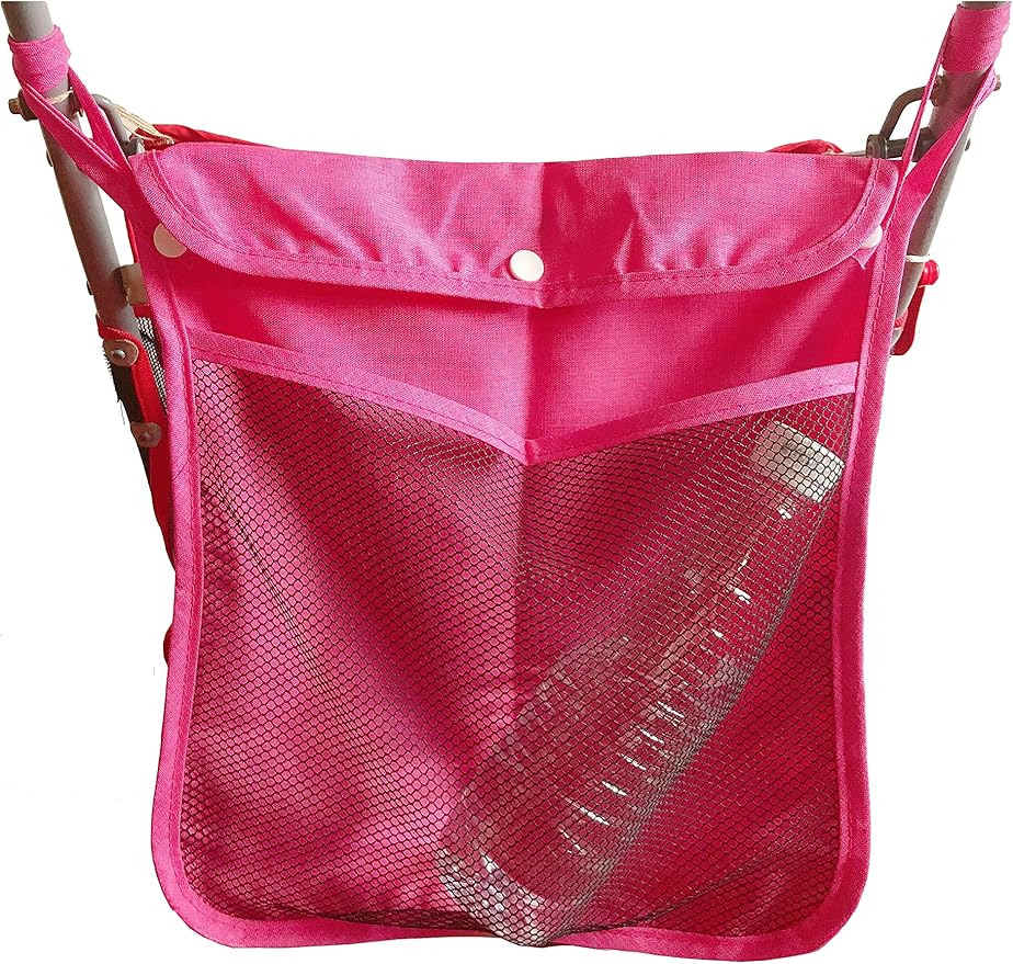 Baby Stroller Organizer Carmine Red Toddle Umbrella Stroller Organizer for Bottle Nappy Storage, Detachable Straps easy hang on strollers (Carmine Red)