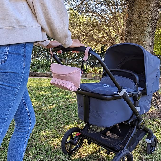Suessie Fanny Pack Diaper Bag - with Baby Changing Pad & Waterproof Wipes Pocket - Stroller Organizer