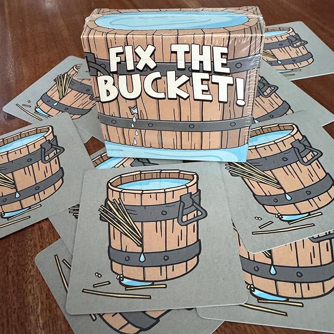 Fix The Bucket! Card Game – Folk Song Inspired Quick Family Game for Kids & Adults, Fun Party or Travel Game Night, Ages 7+, 2–3 Players