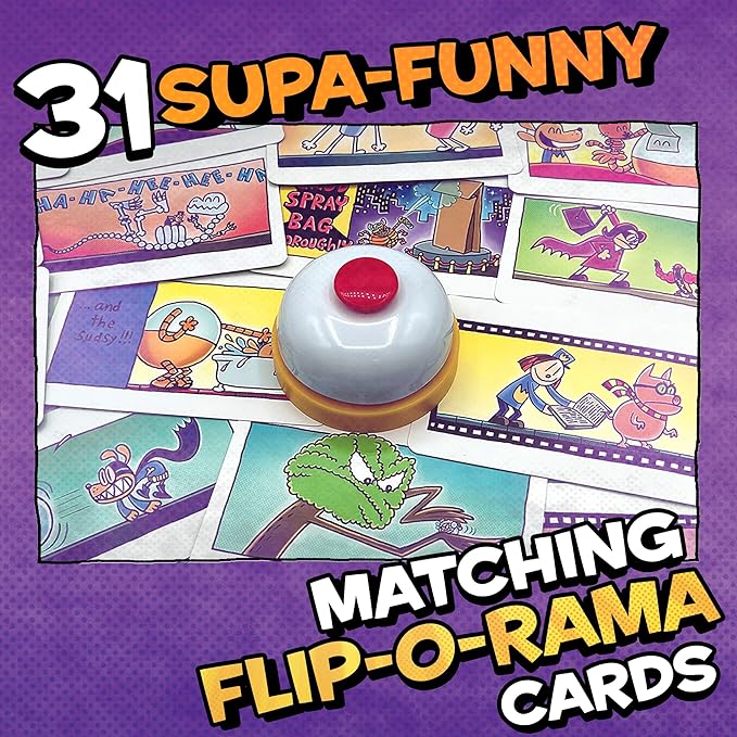 University Games Dog Man Flip-o-Rama Card Matching Game for Kids, Family Memory Card Game Ages 6+, Based on Dog Man Books by Dav Pilkey