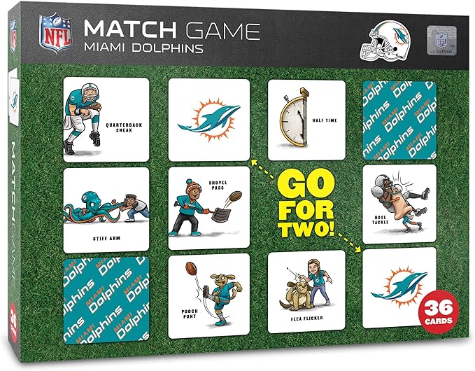 YouTheFan NFL Officially-Licensed Memory Match Game - Humorous, Team-Specific, Original Hand-Drawn Artwork, Fun for the Whole Family, for Fans Young and Old