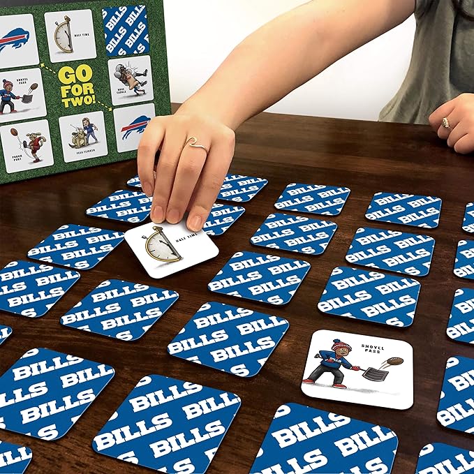 YouTheFan NFL Officially-Licensed Memory Match Game - Humorous, Team-Specific, Original Hand-Drawn Artwork, Fun for The Whole Family, for Fans Young and Old