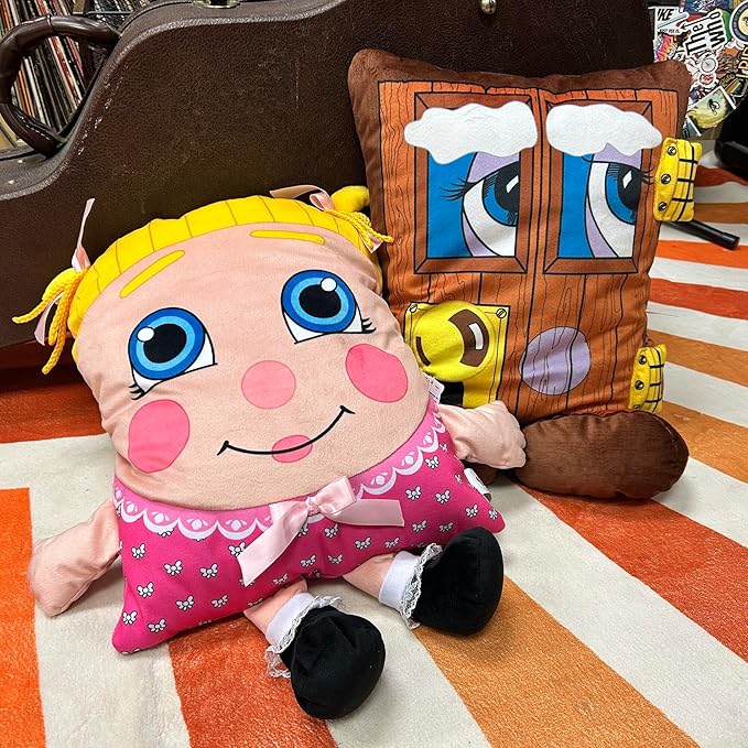 Sweetie Pie Dreams Plush -2-in-1 Toy & Pillow, 80s Nostalgic Plush Pal Reimagined, Soft Stuffed Rectangular Character, Nap-Play Design
