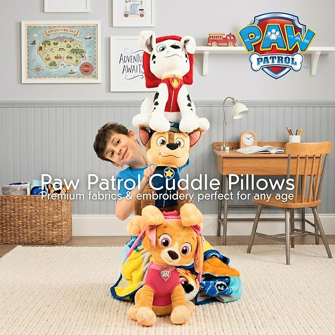 Paw Patrol Marshall Kids Bedding Super Soft Plush Cuddle Pillow Buddy, One Size, (Official) Nickelodeon Product By Franco