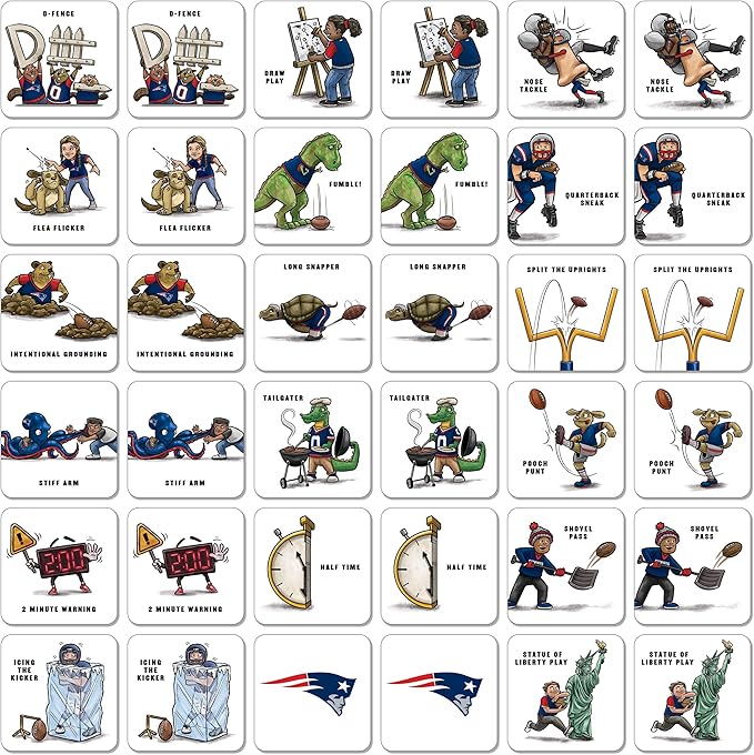YouTheFan NFL Officially-Licensed Memory Match Game - Humorous, Team-Specific, Original Hand-Drawn Artwork, Fun for The Whole Family, for Fans Young and Old