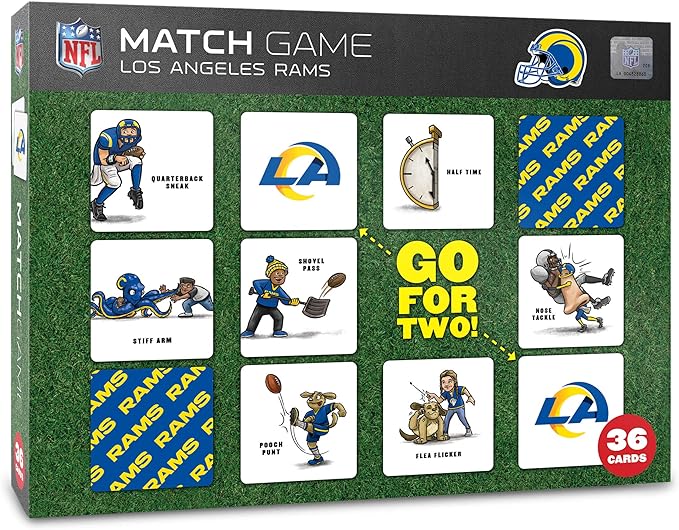 YouTheFan NFL Officially-Licensed Memory Match Game - Humorous, Team-Specific, Original Hand-Drawn Artwork, Fun for the Whole Family, for Fans Young and Old