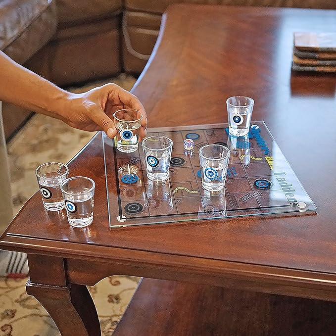 Shooters & Ladders Drinking Game - Fairly Odd Novelties - Fun Shot Glasses Party Game Gift Set