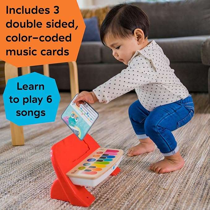 Baby Einstein Cal’s First Melodies Magic Touch Wooden Piano Musical Baby Toy, Ages 6 Months +