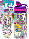 PURPLE LADYBUG Decorate Your Own Water Bottle Kit - Gifts for Girls Ages 4-8 Years Old Birthday, Little Girl Gifts, Kids Water Bottle for School, Valentines Gift for Girls