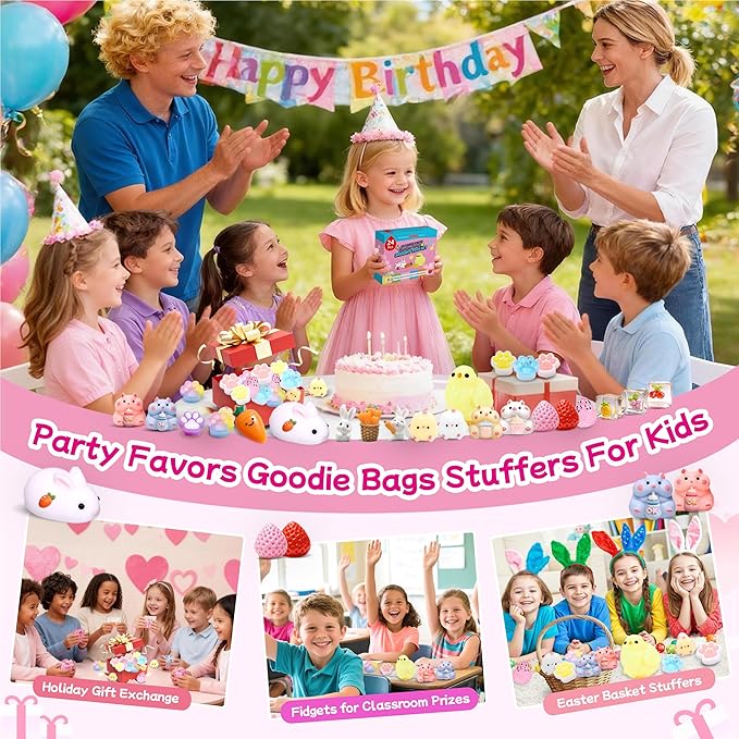 24Pack Taba Squishy Toys kit - Squishy Fidget Toys Party Favors for Kids 8-12-Kawaii Squishies Squeeze Toys for Girls 8-10,6 7 8 9 10 11 12 Year Old Girl Birthday Gifts Fidgets for Kids Classroom