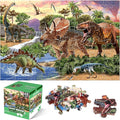 Jumbo Floor Puzzle for Kids,48 Piece Dinosaur Large Jigsaw Puzzles for Toddlers Ages 3-5,Children Learning Preschool Educational Dinosaur Toys,Christmas Birthday Easter Gifts for Boys Girls Ages 4-8