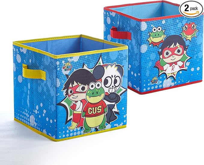 Ryan's World Set of 2 Durable Storage Cubes with Handles