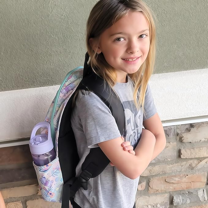 OLDLEY 20 kids Water Bottle with Straw,Tritan BPA-Free,Leak-Proof Design for Travel, Home, School, (Purple)