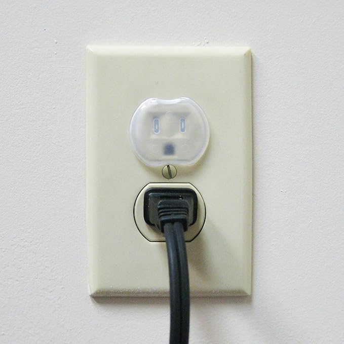 Dreambaby Plastic Baby Safety Outlet Plug Covers - 24 Pack - Outlet Covers Baby Proofing