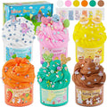 LAWOHO Butter Slime Kit Easter Basket Stuffers - 6 Prefilled Easter Eggs with Butter Slime & Cute Slimes Add-ins, Soft & Non Stick Fluffy Slimes for Birthday Party Favors for Girls & Boys Egg Fillers