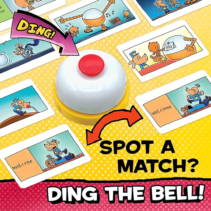 University Games Dog Man Flip-o-Rama Card Matching Game for Kids, Family Memory Card Game Ages 6+, Based on Dog Man Books by Dav Pilkey