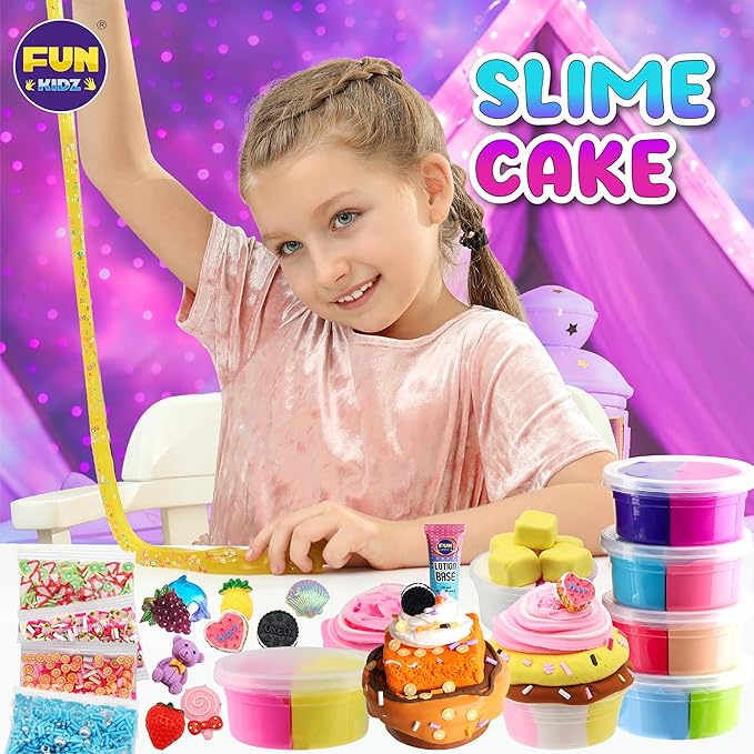 36 Big Cupcake Butter Slime Packs for Girls, FunKidz Two Toned Butter Slime Kit for Kids Party Favors Premade Bulk Slime Toys