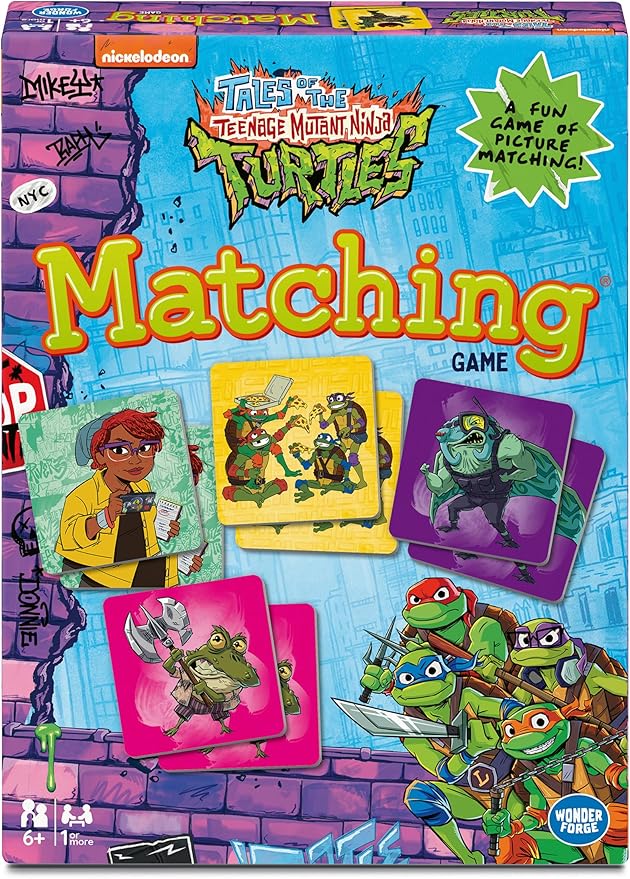 Wonder Forge Teenage Mutant Ninja Turtles Matching Game-Fun & Quick Memory Game for Kids | Engaging Toy for Ages 3-5 Years | Ideal for Solo or Family Play